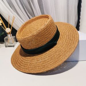 Designerska czapka szerokie czapki Brim kapelusze czapki stały kolor dopasowany szeroki czapka tkanina z szerokim rondem kapelusz przeciwsłoneczny kapelusz letnie kobiety na zewnątrz płaskie wizje tkane słomkowe czapki