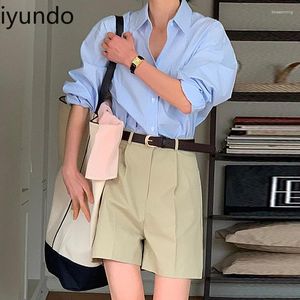 Frauen Shorts Iyundo Chic Koreanische Büro Damen Einfach Alle Spiel Sommer Casual Südkorea Outfits Für Frauen Kleidung