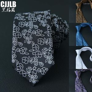 Bow Ties Çiçek Skinny Mens 2023 Moda Marka İnce Kravat Erkekler İçin Dokuma Düğün Kravat Damat Jacquard Neck Gravata