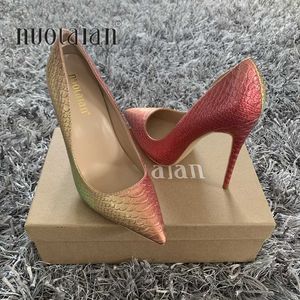 Sandals New fashion woman shoes snake printing party wedding shoes big size 35-42 sexy pointed toe female high heels pumps women shoes L230720