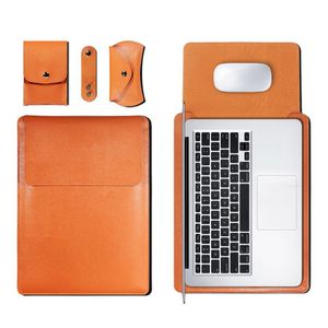 جهاز الكمبيوتر اللوحي PU PU LEATHER CASES لـ MACBOOK AIR PRO 11 12 13 15 16 بوصة تغطية A1466 LINER SLEEVE 13 3 A2179280Q