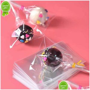 Moldes para hornear Nuevo 100 Unids / paquete Cake Pop Lollipop Opp Bolsas de embalaje Conjuntos de paquetes de chocolate Herramientas de plástico transparente Entrega de la gota Home Garden K Dhsqc