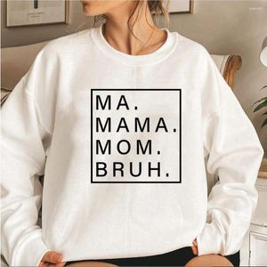 Damen Hoodies Ma Mama Mom Bruh Sweatshirt Lustige Kapuzenpullover Sweatshirts Frauen Langarm Pullover Muttertagsgeschenk Life Top