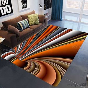 Mattor 3D Vortex Illusion Carpet Entrance Doormat Abstract Geometric Optical Doormat Non-Slip Floor Mat Living Room Decorative Carpet R230720