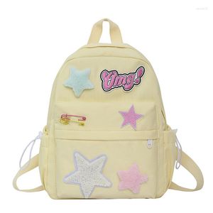 Outdoor Bags Girls Backpacks Y2K Star Large Capacity Bookbags Korean Harajuku Women Rucksack Fashion Casual Satchel Y130