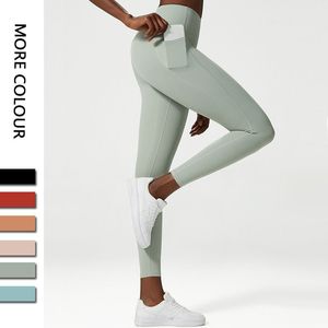 Ll mulheres yoga alinhar leggings empurrar fitness macio cintura alta bolso lateral sem costura hip elevador apertado legging casual calças de jogging c162