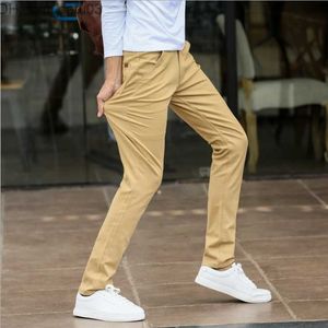 Calça Masculina Calça Masculina Slim Fit Preto Red Pantn Hombre Straight Casual Calça Masculina Verão Algodão Chinos Calça Masculina Office Z230720