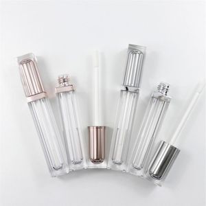 DIY Champagne Clear Lip Gloss Tube Container 6ML Private Label Plastic Lipgloss Tubes Vazios Lipstick Lipblams Garrafas Recipientes W250f