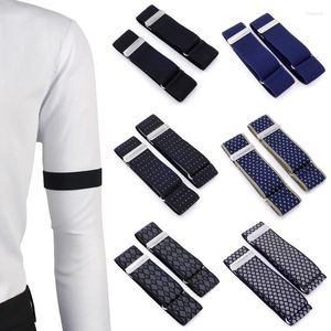 Belts Fashion Mens Shirt Adjustable Armband Sleeve Garter Bartender Cuff Holder Wedding Elastic Metal Arm Band Hold Up Accessories