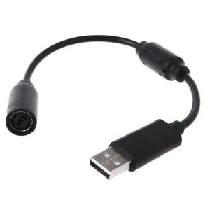 Substituição do cabo adaptador USB preto para substituição do cabo adaptador para Xbox 360 com fio Cabos de extensão do controlador de jogo Wire207F