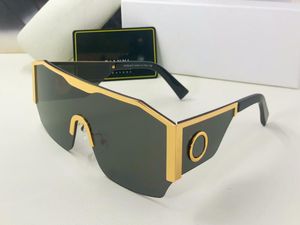 Realfine888 5A Eyewear против VS VE2220 Meidussa Halo Shield рамка роскошные дизайнерские солнцезащитные очки для мужчины со стекла
