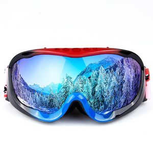 新しいフルフレームスキーゴーグルダブルアンチフォグ大型球状成人男性女性スキーメガネを装備
