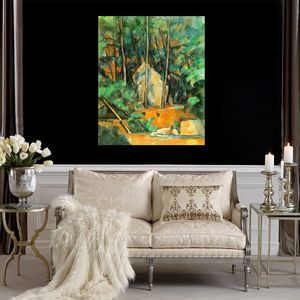 Abstract Figurative Canvas Art Cistern in the Park at Chateau Noir Paul Cezanne Painting Hand Painted Modern Wall Decor