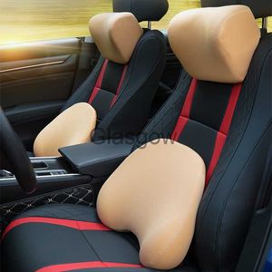 Seat Cushions Car Neck Headrest Pillow Lumbar Support Universal Auto Seat Head Support Neck Protector Memory Foam Cotton Cushion Fabric Cover x0720