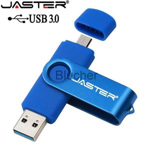Memory Cards USB Stick JASTER USB 30 OTG USB Flash Drive pendrive for Android Smart Phone 64GB 32GB 16GB 8GB Metal OTG USB memory stick free shipping x0720