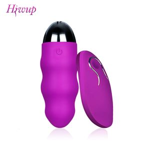 Vibradores vibrador de 10 velocidades brinquedo sexual ovo de bala de silicone com controle remoto sem fio vibração carregamento USB bola de massagem 230720