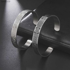 My shape Viking Cuff Bangles per uomo Donna Celtics Knot Geometric regolabile Bracciale rigido in acciaio inossidabile 316L Gioielli maschili L230704