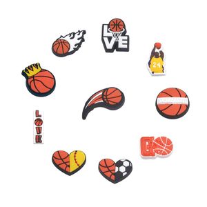 Schuhteile Zubehör Cartoon Niedliche Charms für Clog Sandalen Liebe Basketball Kawaii PVC Dekoration Jibz Drop Lieferung Otnjp