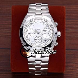 New Overseas 5500V 110A-B075 White Dial A2813 Automatic Mens Watch SS Steel Bracelet STVC No Chronograph STVC Watches Swiss263q