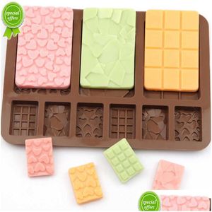 Baking Moulds New 6 Cavity/9 Cavity High Quality Sil Mod Chocolate Plate Diy Sile Molds Biscuits Waffle Mold Set For Cake Tools Drop Dhilj