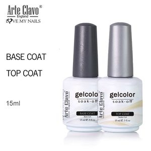 Nail Gel Arte Clavo 15ml UV LED Polish Set Base Primer Top Coat Varnishes kit Transparent Art Lacquer 230719