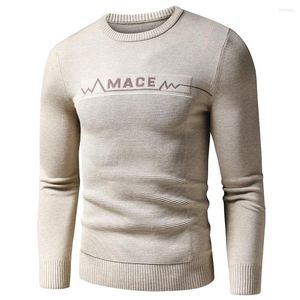 Herrtröjor män 2023 Autumn Casual 3D mönster stickad ull tjock varm tröja pullover vinter mode fleece o-hals kappa