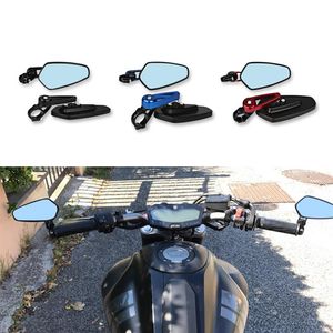 1 çift alüminyum evrensel scooter motosiklet yan arka dikiz aynası cnc moto motosiklet çubuğu ucu 7 8 Honda for328d için aynalar