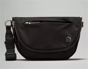 حقيبة Lu Crossbody Wasitbag Sports الكتف متعدد الوظائف حقيبة Fanny Pack سوداء عالية الجودة