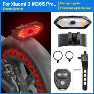 Scooter Parts Accessories Modified Turn Signal Lamp for Xiaomi M365 1S pro Pro2 MI3 Electric USB Rechargable Smart Wireless light 230720