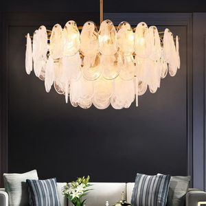 Lampadari di cristallo francesi illuminazione Lampade soggiorno struttura bianca villa moderna luce di lusso da pranzo luci decorative240B