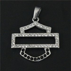 5pcs 로트 바이커 스타일 Crystal Unisex Pendant 316L 스테인레스 스틸 보석 인기있는 오토바이 판매 펜던트 251I