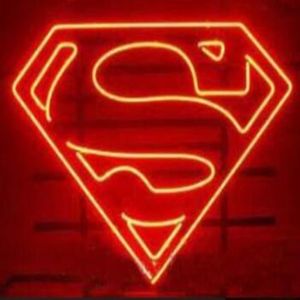 Superman Comic Book Hero Glass Tube Neon Light Sign Home Beer Bar Pub Recreation Room Lights Windows Glass Wall Signs 17 14 Inches173d