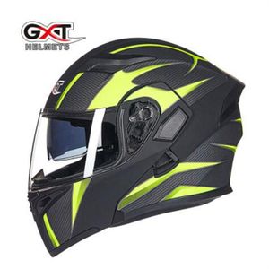 GXT Anti-Fog-Motorradhelm, männliche Lokomotive, die farbenfrohe, versilberte Lokomotivpersönlichkeit mit mehreren Linsen fährt, enthüllte den Helm 266s