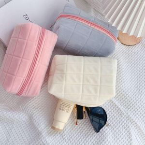 Storage Bags Plush Cosmetic Bag Large Capacity Women Makeup Organizer Handbag Stationery Pencil Case Pencilcase Pen Box Supplies