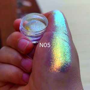 Paznokcie Glitter 1G PCS Aurora jednorożca Pigment cień cień do cienia do ciała Makijaż Lśniący Rainbow Multichrome Kolor Zmienianie Chameleon 230719