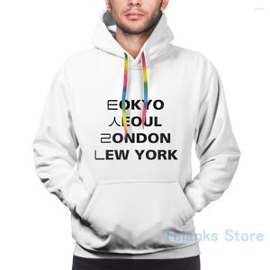 Felpe con cappuccio da uomo Felpa da uomo per donna Felpa con cappuccio casual con stampa divertente Tokyo Seoul London York Streetwear