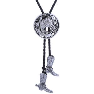 Bolo binder västra Big Horse Head Bolo Tie HKD230719