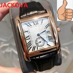 TOP Moda Luxo Masculino Feminino Relógio Quadrado designer agradável Caixa de Aço Inoxidável Relógio de Couro Genuíno Alta Qualidade Quartzo Roman Numbe235s