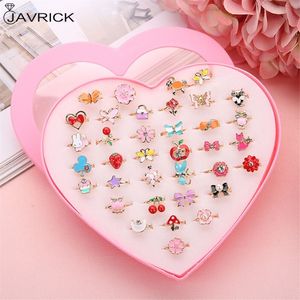 36pc Fancy regolabile Cartoon Rings Party Favors Kids Girls Action Figures Toy Consegna casuale