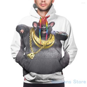 Men's Hoodies Mens Sweatshirt For Women Funny BIGGIE CHEESE Print Casual Hoodie Streatwear