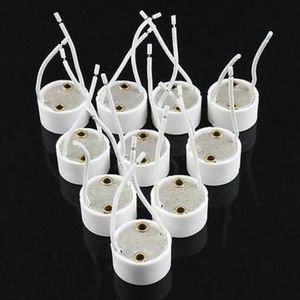 DHL 100st Lot GU10 LAMP HOLDER Socket Base Adapter Wire Connector Ceramic Socket For LED Halogen Light236G