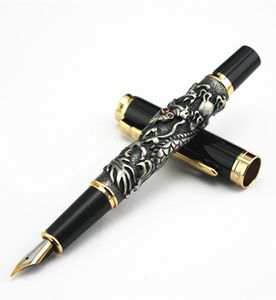 Hediye Çeşmesi Pens Lüks Hediye Kalemi Jinhao Ejderha Çeşmesi Kalem 0.5mm Metal Mürekkep Kalemleri Ofis Malzemeleri 230720