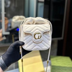 2023 Bucket Shoulder Bags designer bag woman crossbody bag luxury cross body small phone tote leather Black White Gold Letter 5A