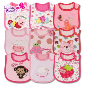 Lätzchen Spucktücher 9-teiliges Set Baby Mädchen Junge Fütterung Wasserdichte Schürze Cartoon Handtuch Kinder Kleinkind Abendessen Baberos Bandanas 230720