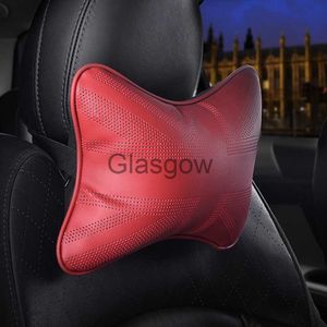 Poduszki siedzeń Nowa skórzana poduszka na szyję do BMW Mini Cooper EcoFrimfriendly Headrest poduszka uniwersalna Auto Styling Akcesoria x0720