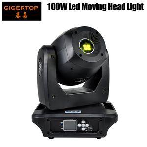 Gigertop 100W LED Spot Moving Head Light Dimensioni compatte DMX ad alta potenza 13 canali Prisma a 3 facce Fascio Spot Stage Light Smooth Move274C