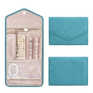 Roll Foldable Jewelry Case Jewelry Organizer for Travel Journey-Rings Necklaces Jewerly Storage Bag more colors for choice258t