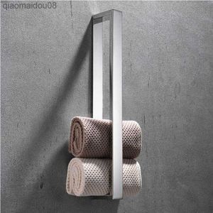 40 cm Self-Adhesive Towel Rail without Drilling Guest Towel Holder Stainless Steel Bathroom Accessories L230704