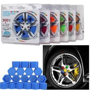 5 pezzi Set 17mm Hex Wheel Lug Dado Tappi di protezione Nottilucente Silicone Wheel Screw Cover Fluorescente Rim Bolt Cap Car Styling Parts259u