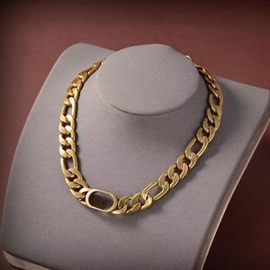 Moda Choker Naszyjnik Bijoux Cuban Link łańcuchy dla mężczyzn i kobiet miłośnicy ślubu biżuteria prezentowa z Box2395